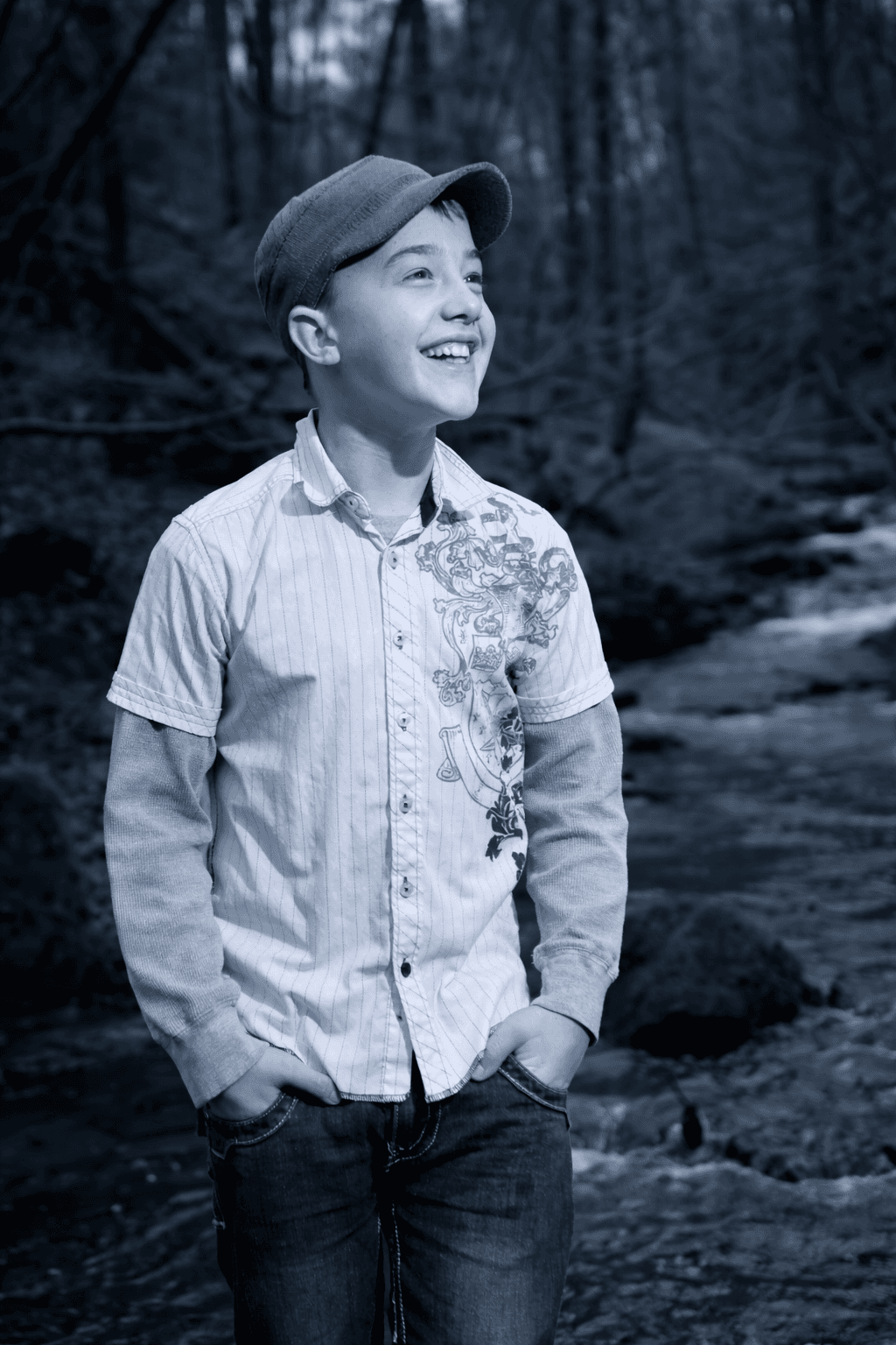 A young Jordan by the creek